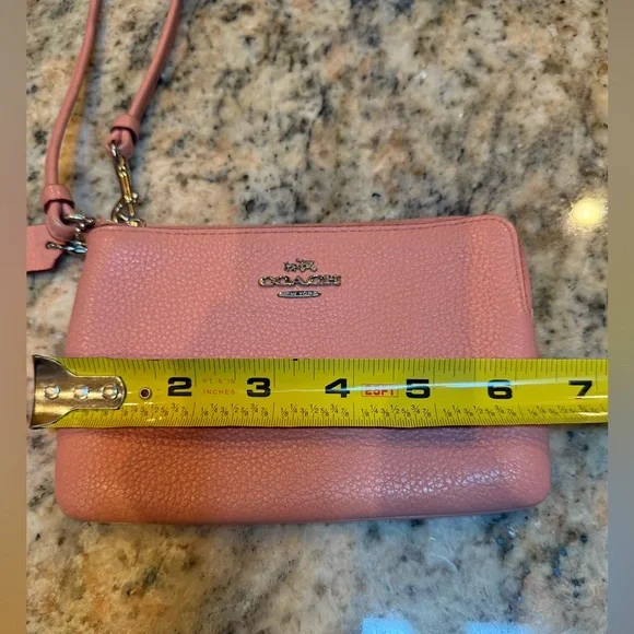 Coach Pink Leather wristlet. - Picture 11 of 11